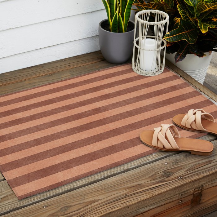STRIPES - 004 - brown Outdoor Rug Gallery Image 2