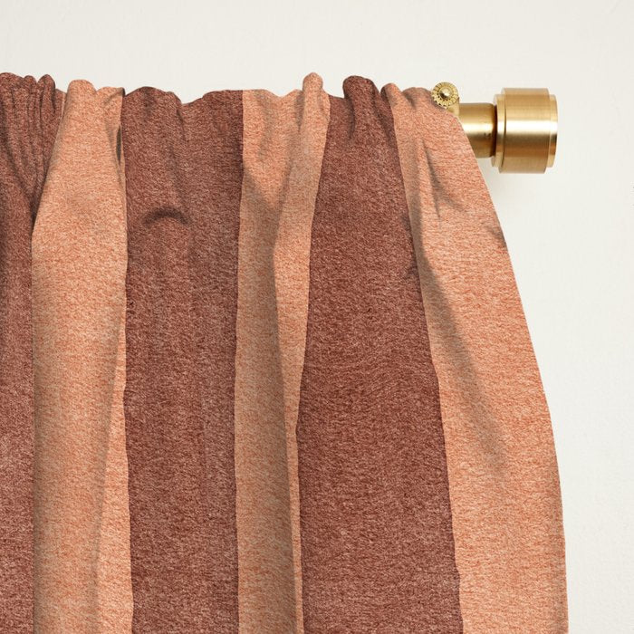 STRIPES - 004 - brown Window Curtain Gallery Image 2