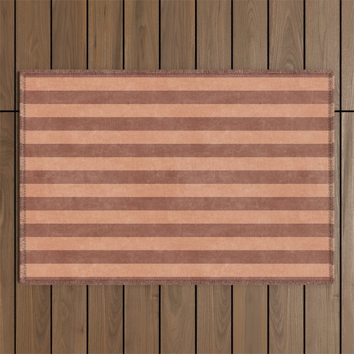 STRIPES - 004 - brown Outdoor Rug Gallery Image 1