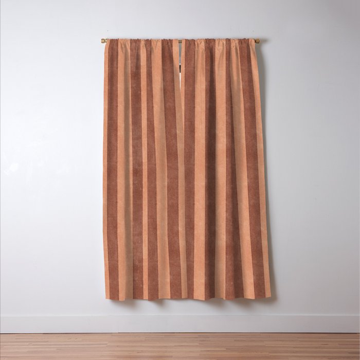 STRIPES - 004 - brown Window Curtain Gallery Image 3