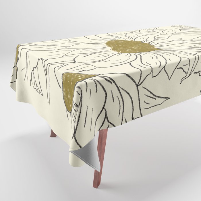 Minimalist Sunflowers 2 Tablecloth Gallery Image 1