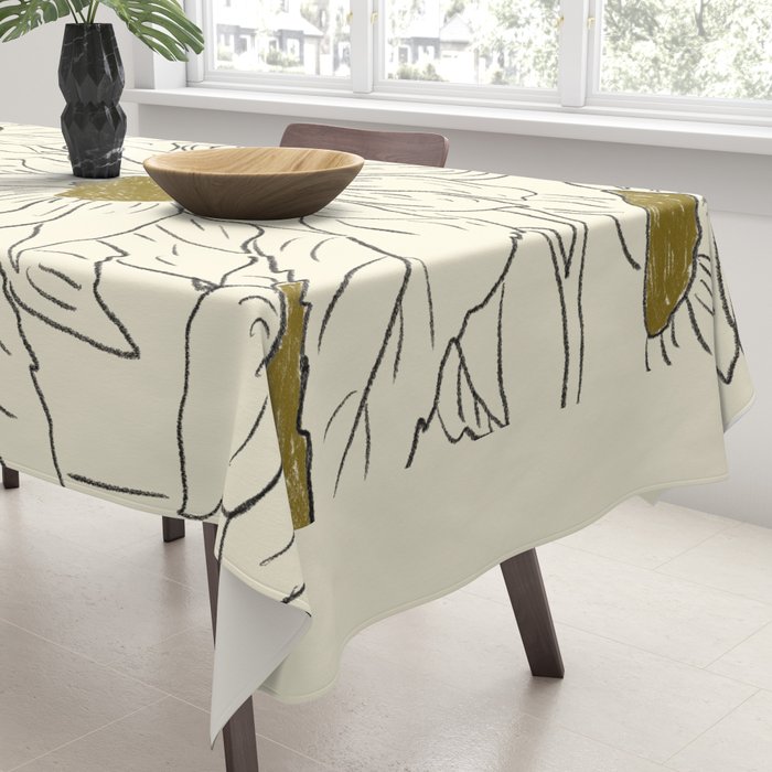Minimalist Sunflowers 2 Tablecloth Gallery Image 3