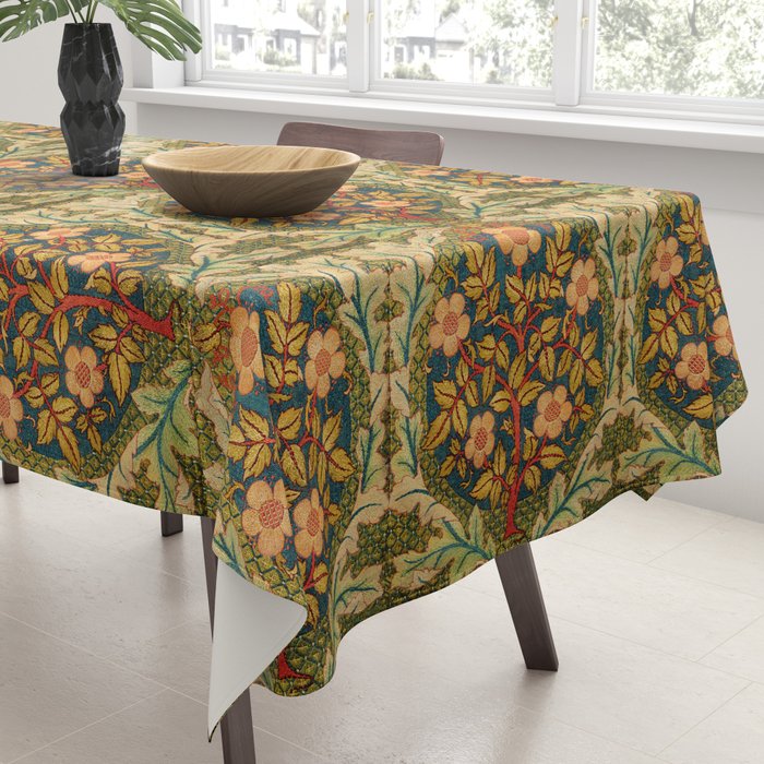 William Morris "Rose Wreath" Tablecloth Gallery Image 3