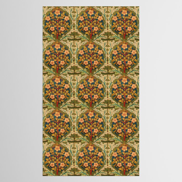 William Morris "Rose Wreath" Tablecloth Gallery Image 2