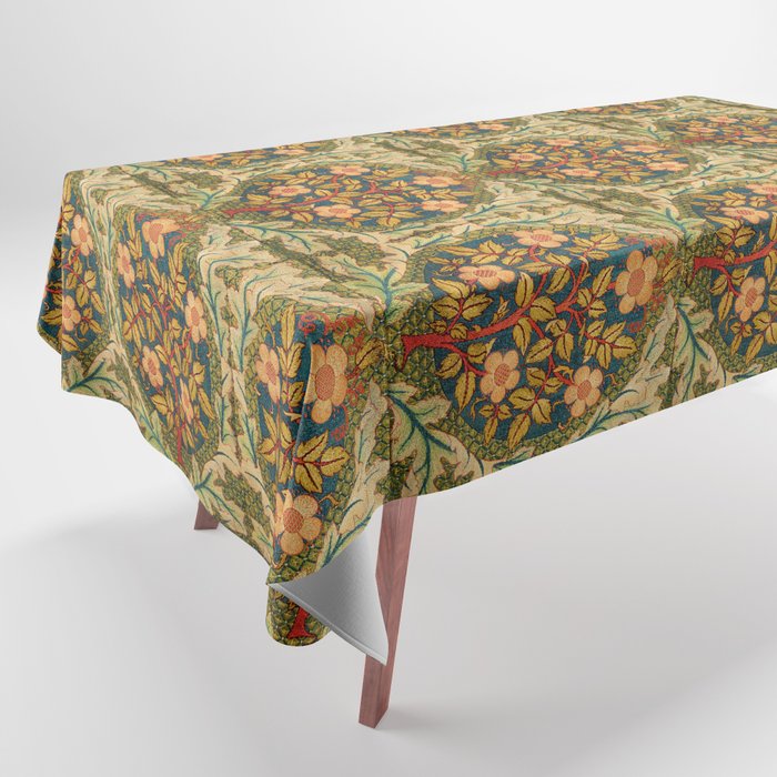 William Morris "Rose Wreath" Tablecloth Gallery Image 1
