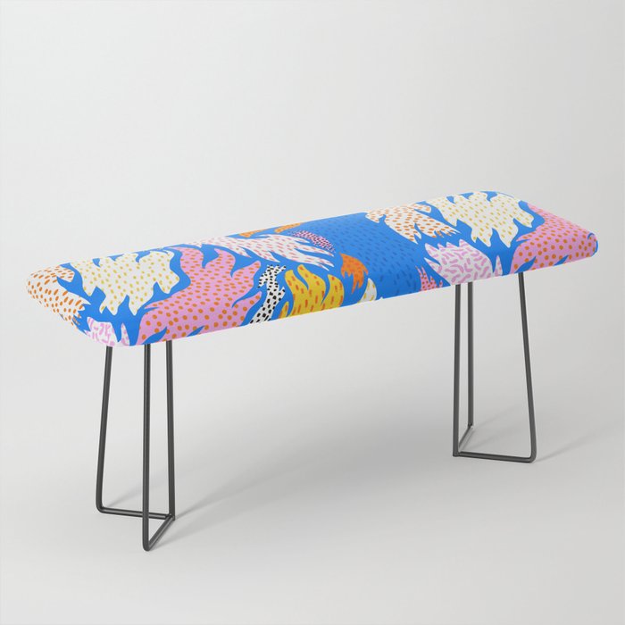 Abstract hand drawn shapes doodle pattern Bench Gallery Image 1