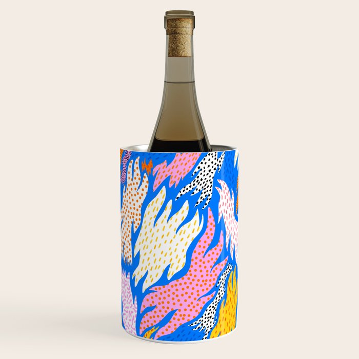 Abstract hand drawn shapes doodle pattern Wine Chiller Gallery Image 2