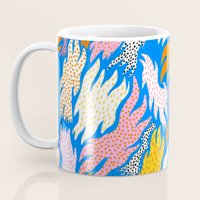 Abstract hand drawn shapes doodle pattern Coffee Mug Gallery Image 3