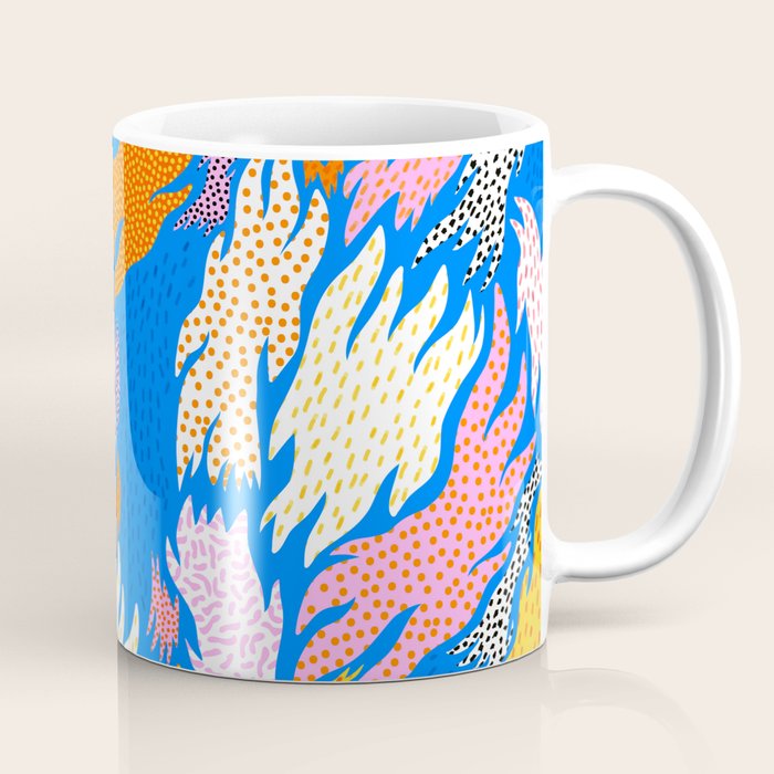 Abstract hand drawn shapes doodle pattern Coffee Mug Gallery Image 1