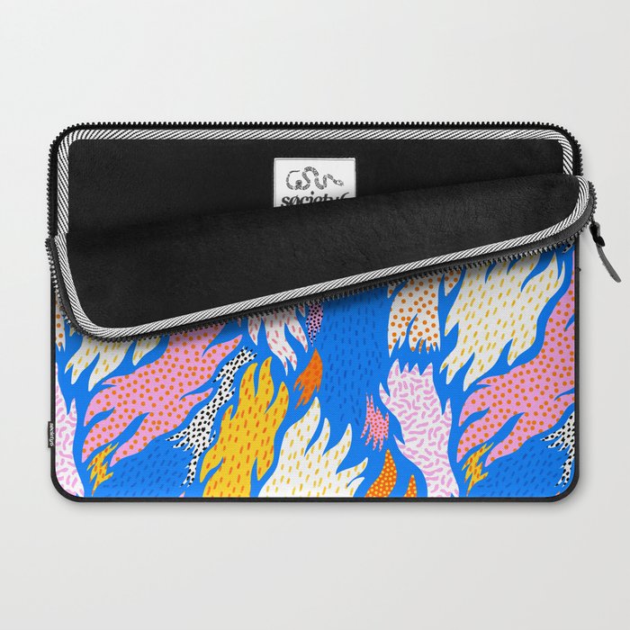 Abstract hand drawn shapes doodle pattern Laptop Sleeve Gallery Image 2