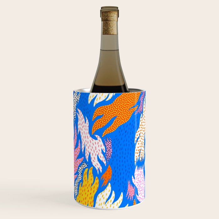 Abstract hand drawn shapes doodle pattern Wine Chiller Gallery Image 1