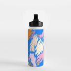 Abstract hand drawn shapes doodle pattern Water Bottle Gallery Image 2