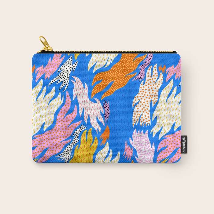 Abstract hand drawn shapes doodle pattern Carry All Pouch Gallery Image 1