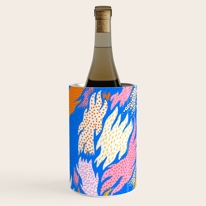 Abstract hand drawn shapes doodle pattern Wine Chiller Gallery Image 3