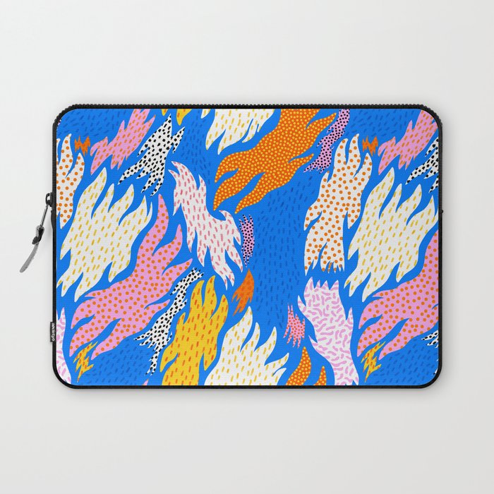 Abstract hand drawn shapes doodle pattern Laptop Sleeve Gallery Image 1
