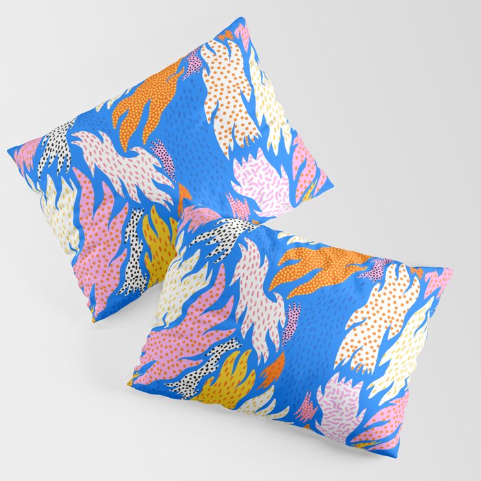 Abstract hand drawn shapes doodle pattern Pillow Sham Gallery Image 3