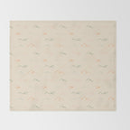 Hand drawn mountain landscape doodle pattern Throw Blanket Gallery Image 2
