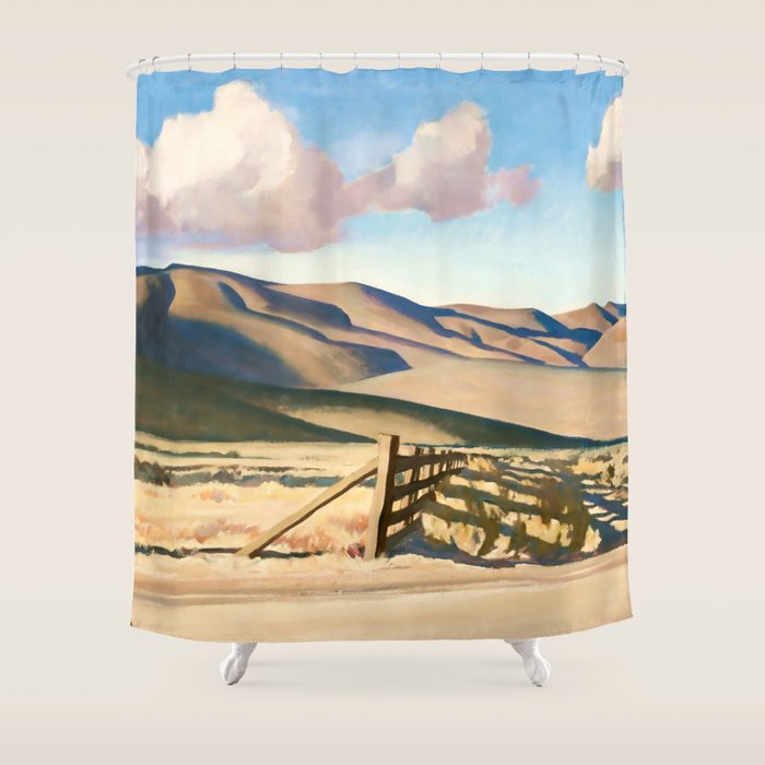 âNevada Hillsâ by Maynard Dixon Shower Curtain Gallery Image 1
