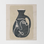 Abstract Vase 5 Throw Blanket Gallery Image 2