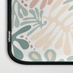 Matisse leaves pattern modern minimalistic pastel crayon soft colors Laptop Sleeve Gallery Image 3