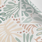 Matisse leaves pattern modern minimalistic pastel crayon soft colors Wall Tapestry Gallery Image 3