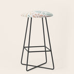 Matisse leaves pattern modern minimalistic pastel crayon soft colors Stool Gallery Image 1