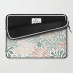 Matisse leaves pattern modern minimalistic pastel crayon soft colors Laptop Sleeve Gallery Image 2