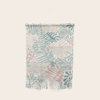 Matisse leaves pattern modern minimalistic pastel crayon soft colors Wall Hanging Gallery Image 1