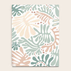Matisse leaves pattern modern minimalistic pastel crayon soft colors Notebook Gallery Image 4