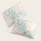 Matisse leaves pattern modern minimalistic pastel crayon soft colors Pillow Sham Gallery Image 3