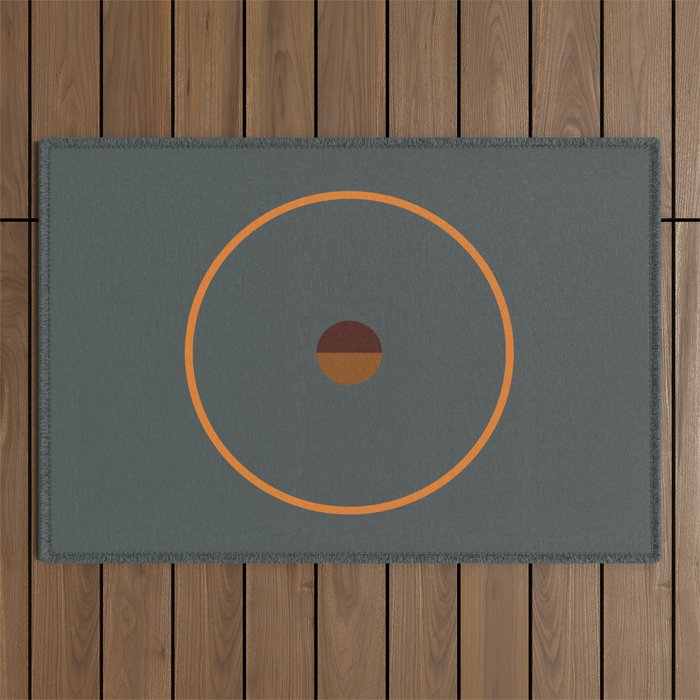 catch II anthracite and ocher Outdoor Rug Gallery Image 1