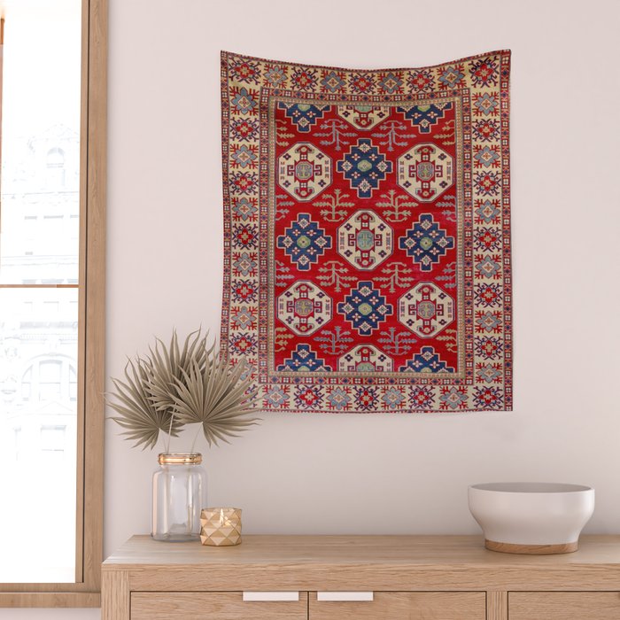 Red Forest Path Wall Tapestry Gallery Image 2