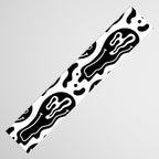 Black and white melted happy face pattern Table Runner Gallery Image 3