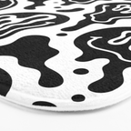 Black and white melted happy face pattern Bath Mat Gallery Image 3