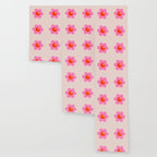 La Fleur | 05 - Abstract Retro Flower Print Pink Orange And Neutral Boho Decor Modern Floral Wallpaper Gallery Image 3