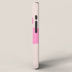 La Fleur | 05 - Abstract Retro Flower Print Pink Orange And Neutral Boho Decor Modern Floral iPhone Case Gallery Image 2
