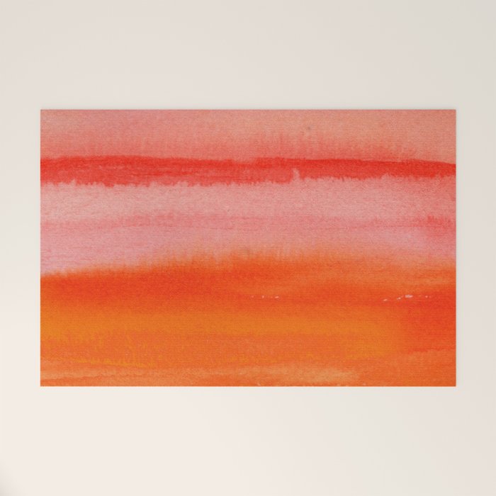 Watercolor Sunset Sky Welcome Mat Gallery Image 1