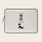 Inhale Exhale Boston Terrier Laptop Sleeve Gallery Image 1