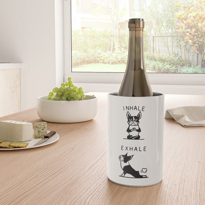 Inhale Exhale Boston Terrier Wine Chiller Gallery Image 4