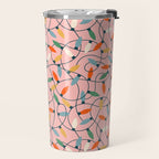 Vintage tangled christmas lights art pattern Travel Mug Gallery Image 2