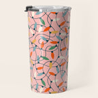 Vintage tangled christmas lights art pattern Travel Mug Gallery Image 3