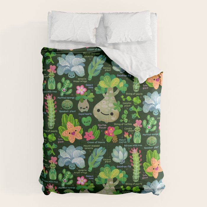 Baby succulent 4 - dark Comforter Gallery Image 6