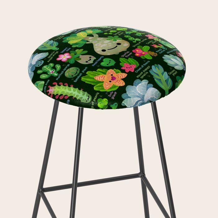 Baby succulent 4 - dark Stool Gallery Image 2