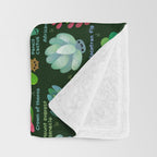 Baby succulent 4 - dark Throw Blanket Gallery Image 3