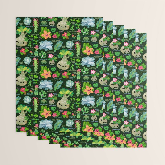 Baby succulent 4 - dark Wrapping Paper Gallery Image 3
