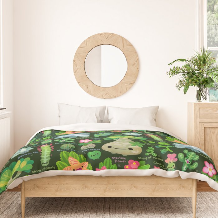 Baby succulent 4 - dark Duvet Cover Gallery Image 3