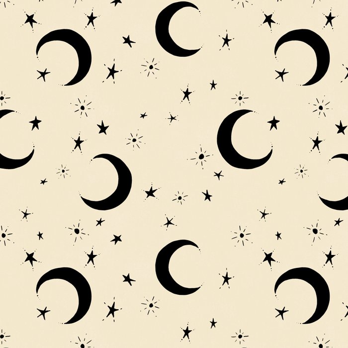 Goodnight Sky - black and cream  Coffee Mug Gallery Image 2