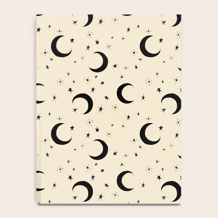 Goodnight Sky - black and cream  Notebook Gallery Image 4