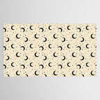 Goodnight Sky - black and cream  Tablecloth Gallery Image 2