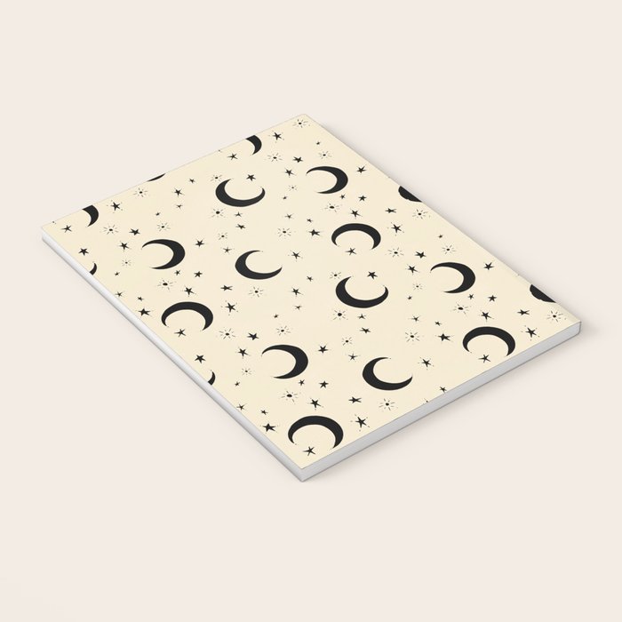 Goodnight Sky - black and cream  Notebook Gallery Image 3